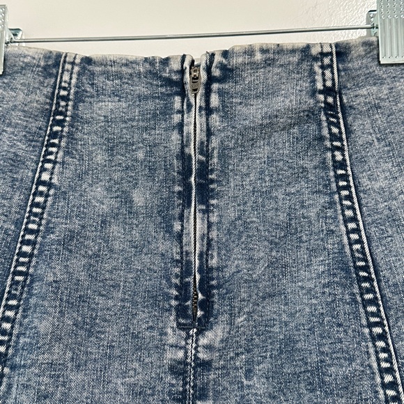 Wild fable blue Jean denim acid washed mini skirt summer fall party event chic 4 - Picture 10 of 12